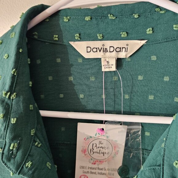 Women's Small Davi & Dani Green Tiered Dress NWT - Picture 4 of 7